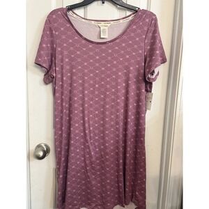 Lucky Brand Short Sleeve Intimate Sleep Shirt Nightgown Sleepwear Size M